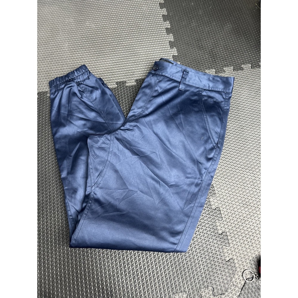 Publish Legacy Men's Jogger Pants Size 34 Navy Blue Satin Finish Elastic Cuff